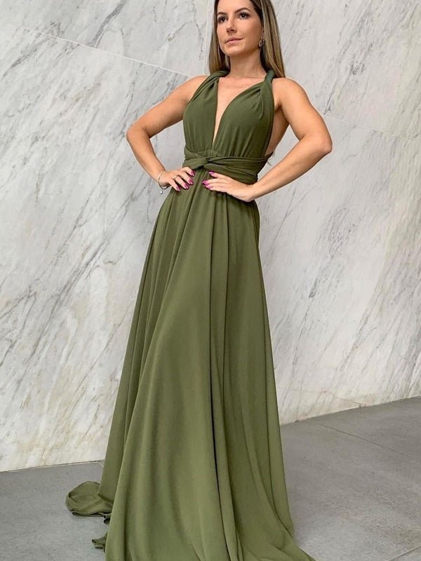 Vestido Longo Feminino Varias Formas Multiuso Festa Casamento formatura - Innovare