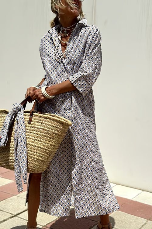Vestido Longo Listrado Modelo Boho Chic - Marianna - Ziora