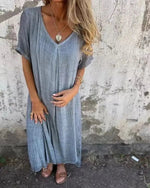 Vestido Midi de Linho Felora - Ziora