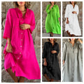 Vestido Midi de Linho Zalea - Ziora