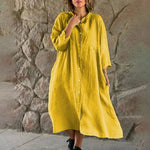 Vestido Midi de Linho Zalea - Ziora
