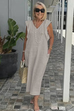 Vestido Midi de Linho Zorane - Ziora