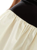 Vestido Midi Tomara que Caia Preto e Branco Elis - Ziora