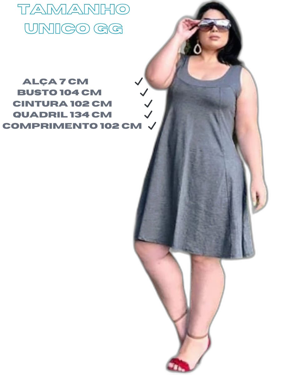 Vestido Regata Gode Plus Size GG: Conforto e Estilo em Um Só Look - Innovare