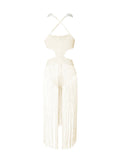 Vestido Sexy de Franjas e Pérolas - Beatriz - Ziora