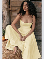 Vestido Sexy Pleated Hem Sling – Mariana - Ziora