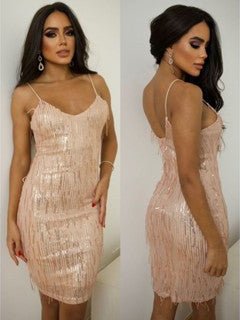 Vestido Tubinho Franjas em Paetê - Innovare
