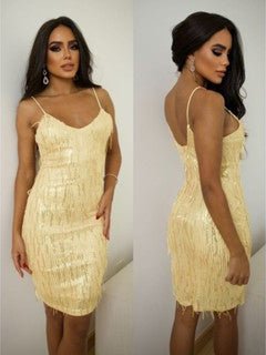 Vestido Tubinho Franjas em Paetê - Innovare