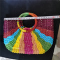 Bolsa de Palha Colorida 
