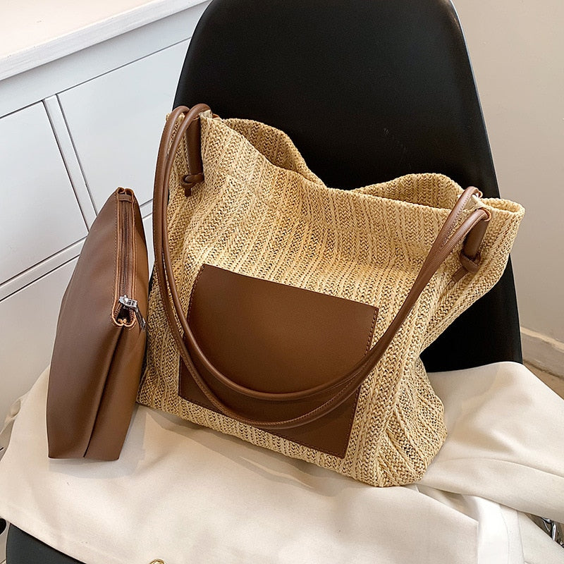 Bolsa de Palha Feminina Casual