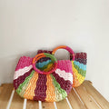 Bolsa de Palha Colorida 