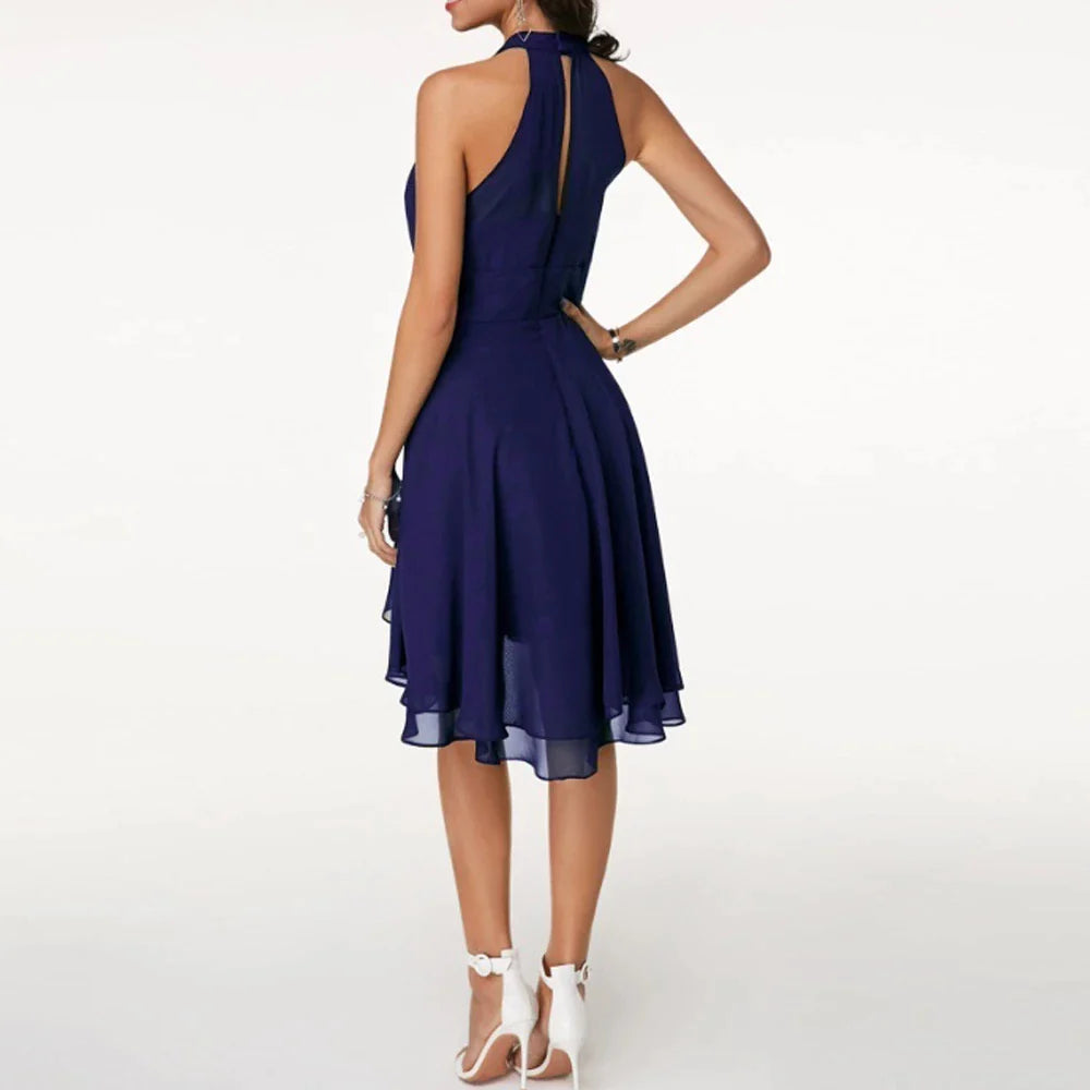Vestido com Babados Gown