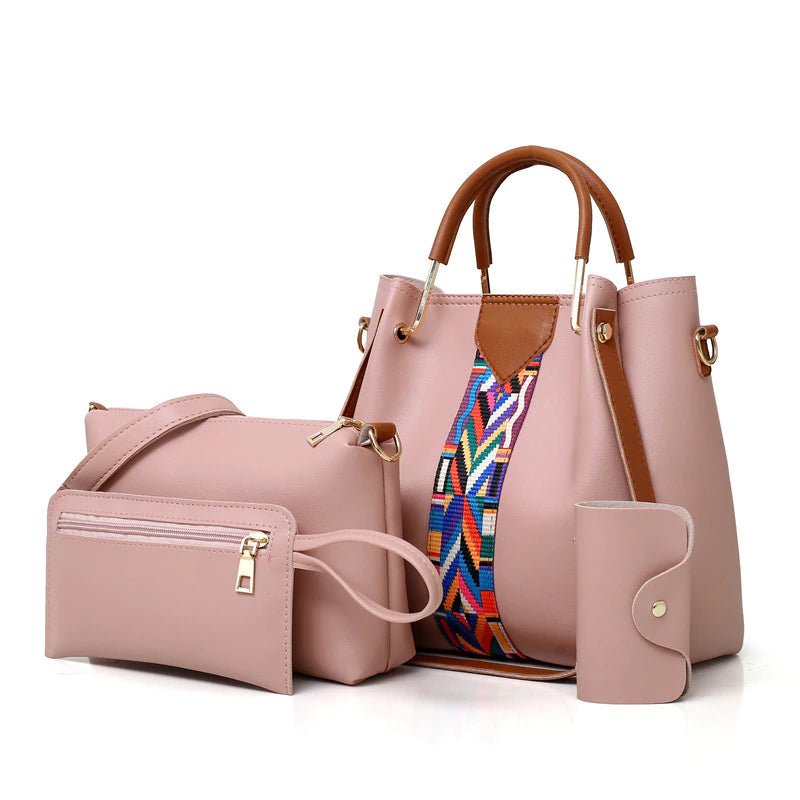 Bolsa de Couro Feminina Kit 4 Unidades - Loja Fact