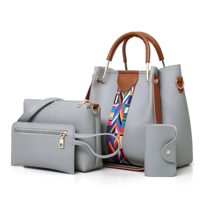 Bolsa de Couro Feminina Kit 4 Unidades - Loja Fact