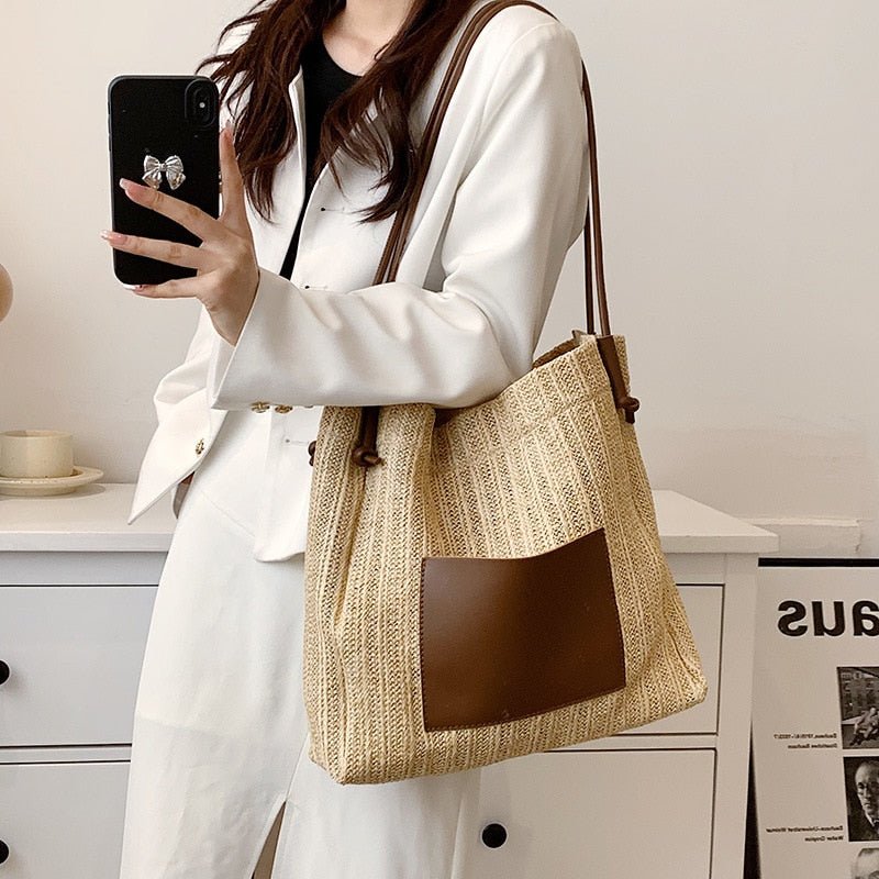 Bolsa de Palha Feminina Casual - Loja Fact