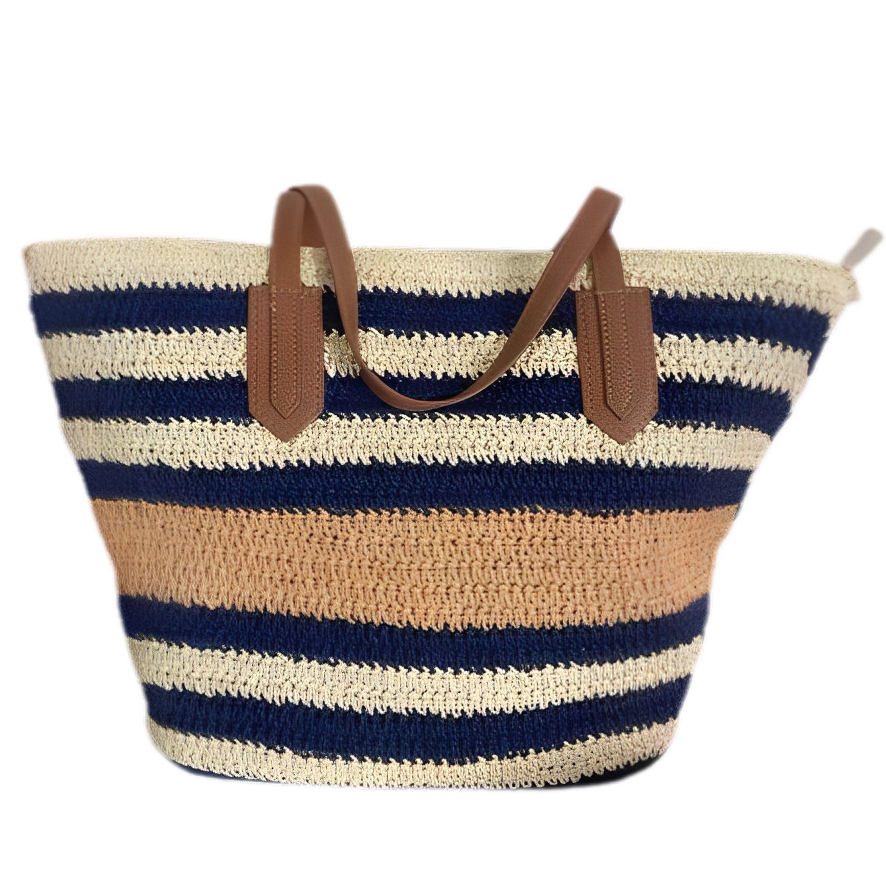 Bolsa de Palha Listrada  - Loja Fact