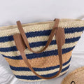Bolsa de Palha Listrada  - Loja Fact