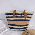 Bolsa de Palha Listrada  - Loja Fact