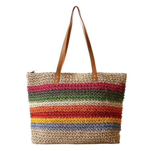 Bolsa de Praia de Palha Colors - Loja Fact