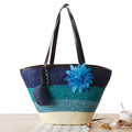 Bolsa de Praia de Palha Flower - Loja Fact