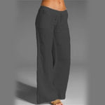 Calça Wide Leg de Linho Feminina - Loja Fact