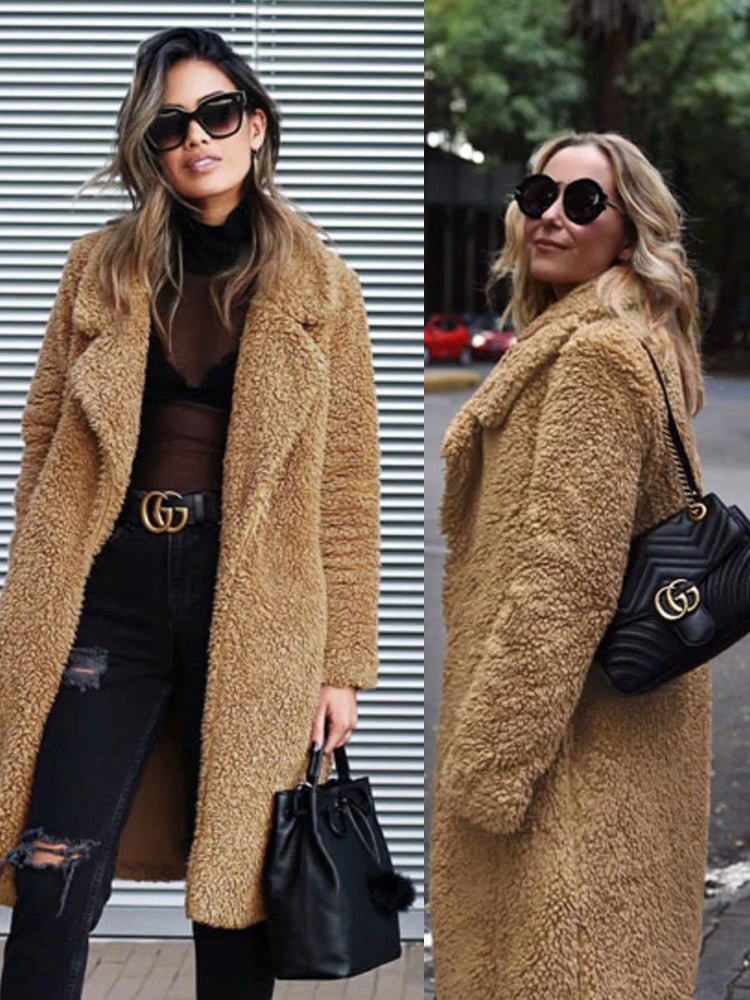 Casaco Feminino de Lã Aberto Ava Peacoat - Loja Fact