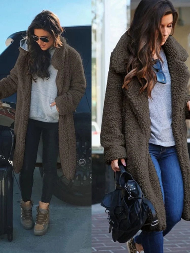 Casaco Feminino de Lã Aberto Ava Peacoat - Loja Fact