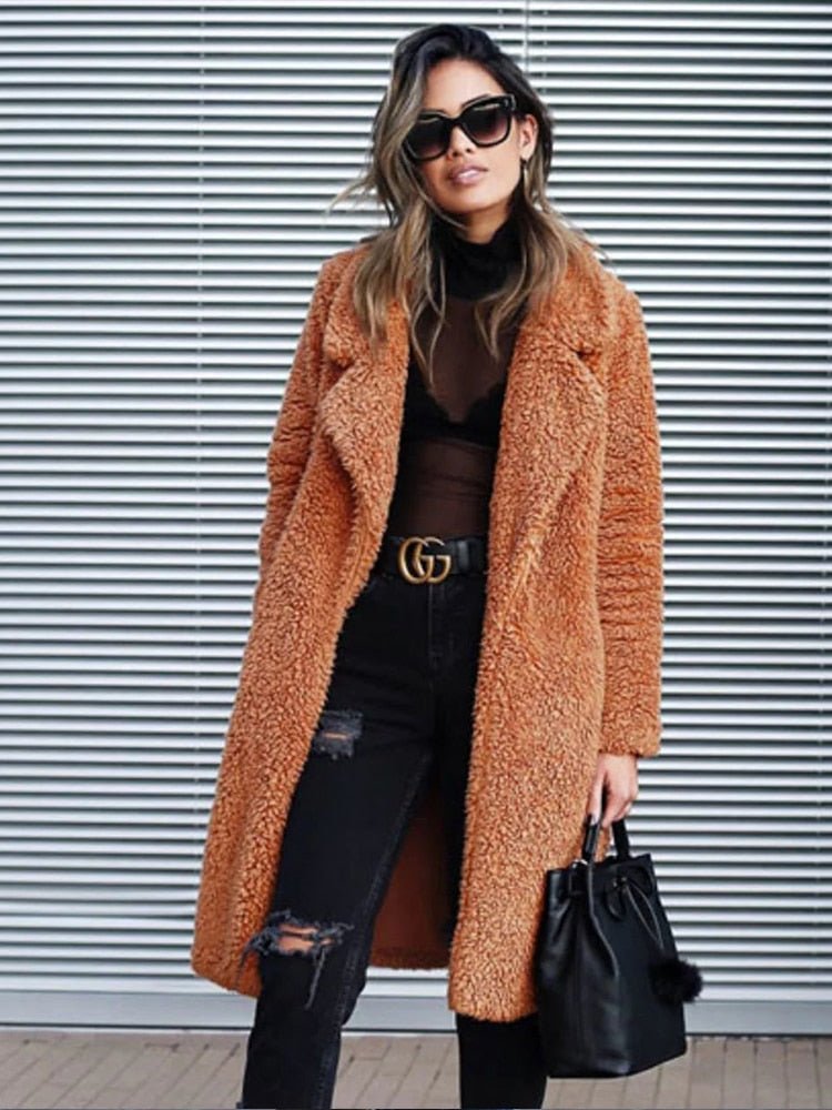 Casaco Feminino de Lã Aberto Ava Peacoat - Loja Fact