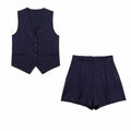 Conjunto Alfaiataria Short e Colete Janine - Loja Fact