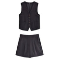 Conjunto Alfaiataria Short e Colete Janine - Loja Fact