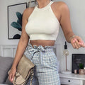 Cropped Branco de Malha - Loja Fact