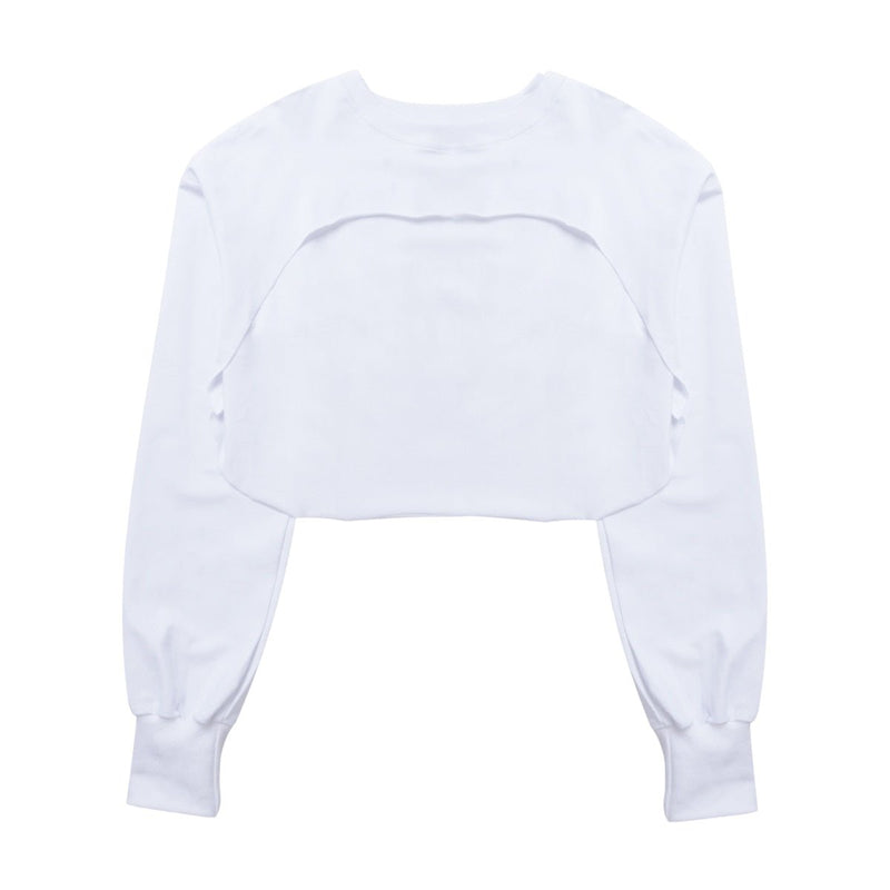 Cropped Branco Manga Longa Fact - Loja Fact