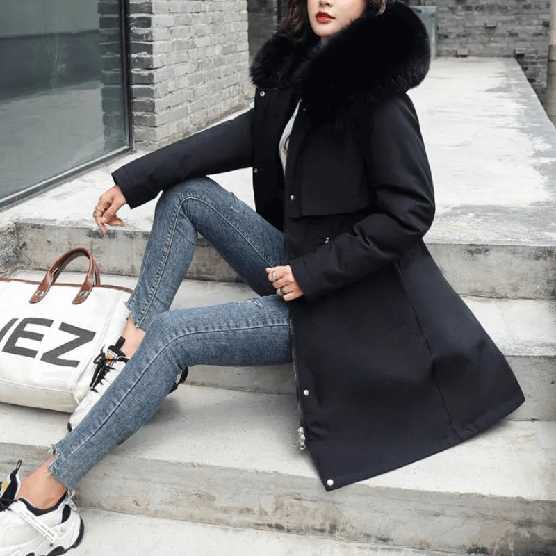Jaqueta Feminina de Parka Forrada Florence - Loja Fact