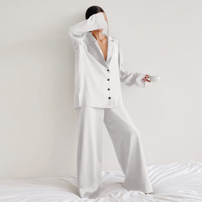 Pijama Feminino Wide Leg - Loja Fact