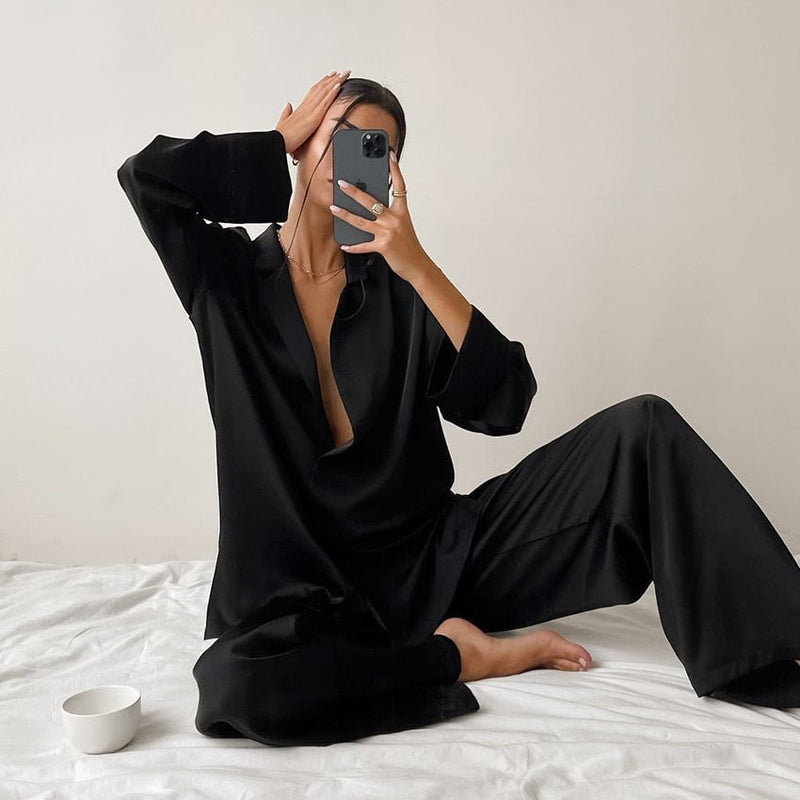 Pijama Feminino Wide Leg - Loja Fact