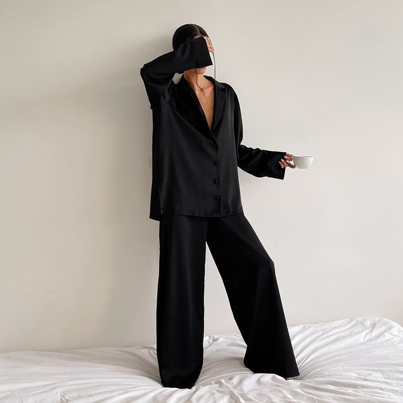 Pijama Feminino Wide Leg - Loja Fact