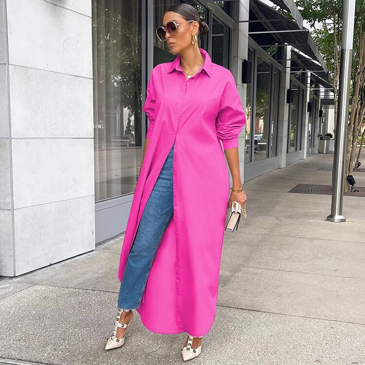 Vestido Camisa Longa Olímpia - Loja Fact