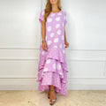 Vestido Longo com Babados Marbres - Loja Fact