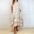 Vestido Longo com Babados Marbres - Loja Fact