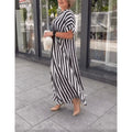 Vestido Longo Listrado Raye - Loja Fact