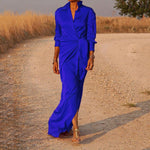 Vestido Longo Transpassado Glend - Loja Fact