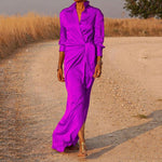 Vestido Longo Transpassado Glend - Loja Fact