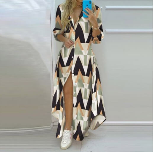 Vestido Mídi com Abotoamento Belle - Loja Fact