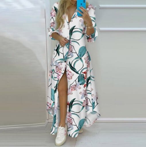 Vestido Mídi com Abotoamento Belle - Loja Fact