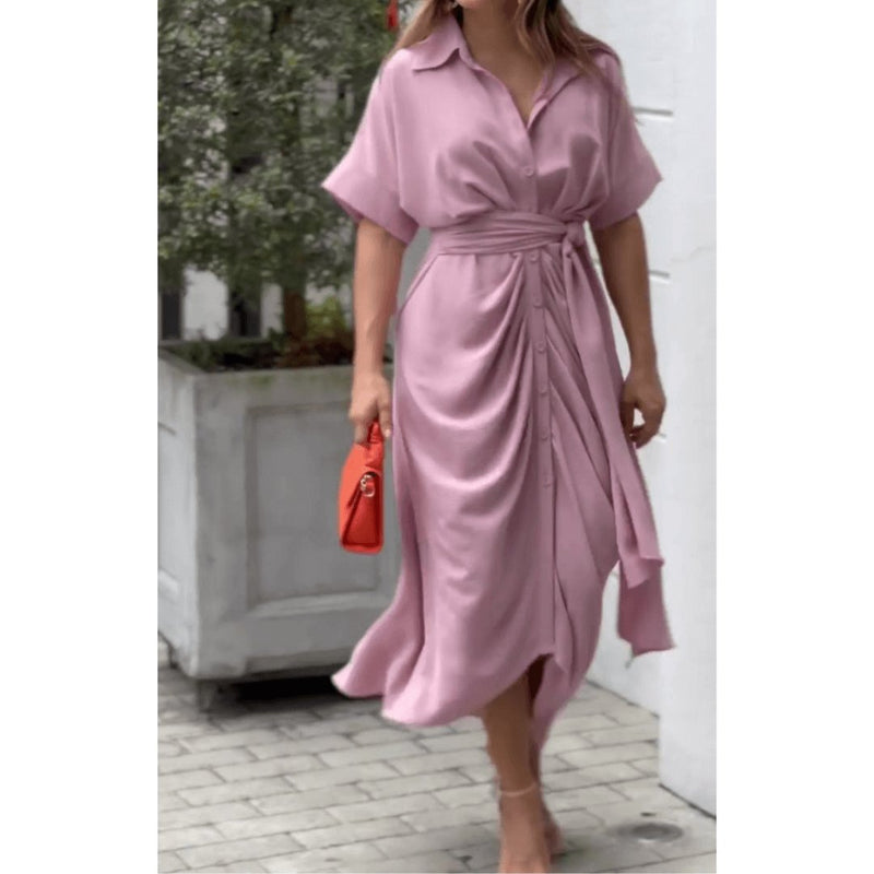 Vestido Mídi com Abotoamento Moderne - Loja Fact